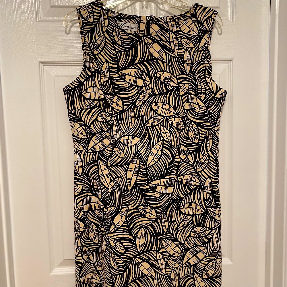 Dressbarn Tan and Brown floral print